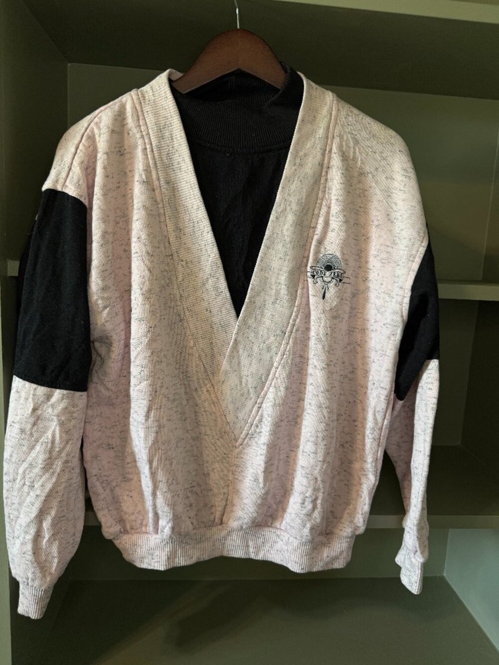 Pink and Black Code Zero Vintage Turtleneck